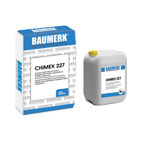 Cement-Acrylic Based, Two Component, Waterproofing Material for Negative-Positive Applications - CHIMEX 227